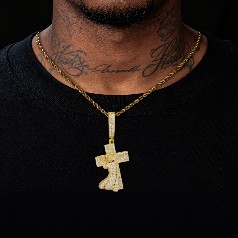 Nuovo ciondolo a croce di Gesù - 925 Sterling Silver Chain Necklace Men recensione e prezzo