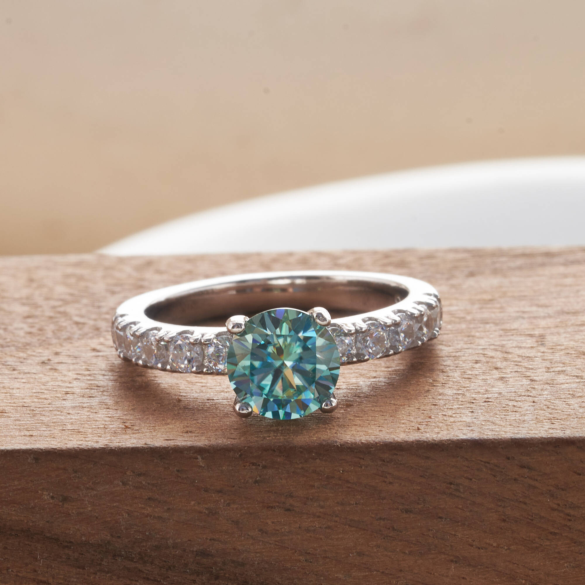 Anello Classico in Moissanite  - Moissanite Engagement Ring 1 Carat recensione e prezzo