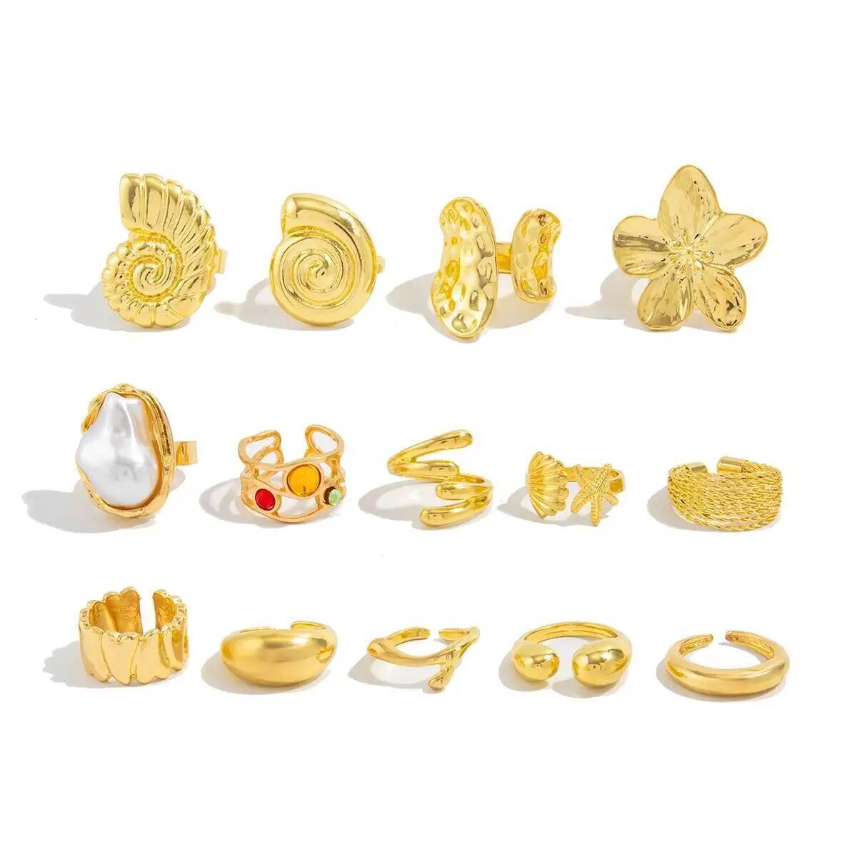IngeSight.Z 14 Pz/set Hip Hop  - Vintage Punk Knuckle Rings Set recensione e prezzo