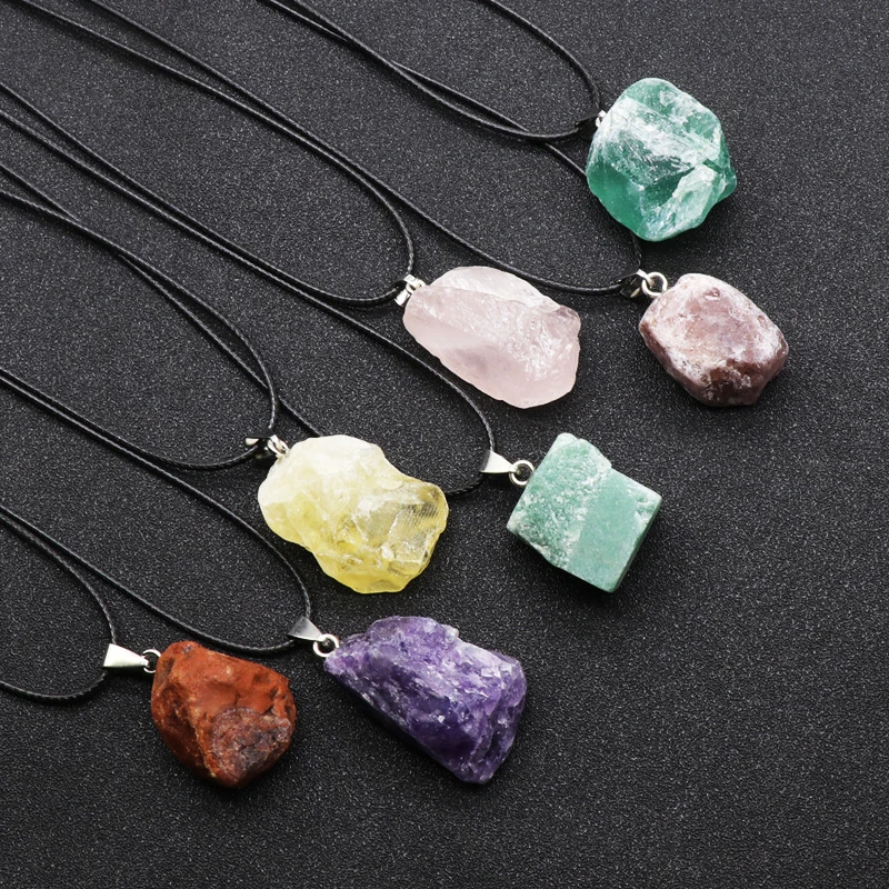 Collana di fiori di ametiste n - Crystal Pendant Necklace Natural Stone recensione e prezzo