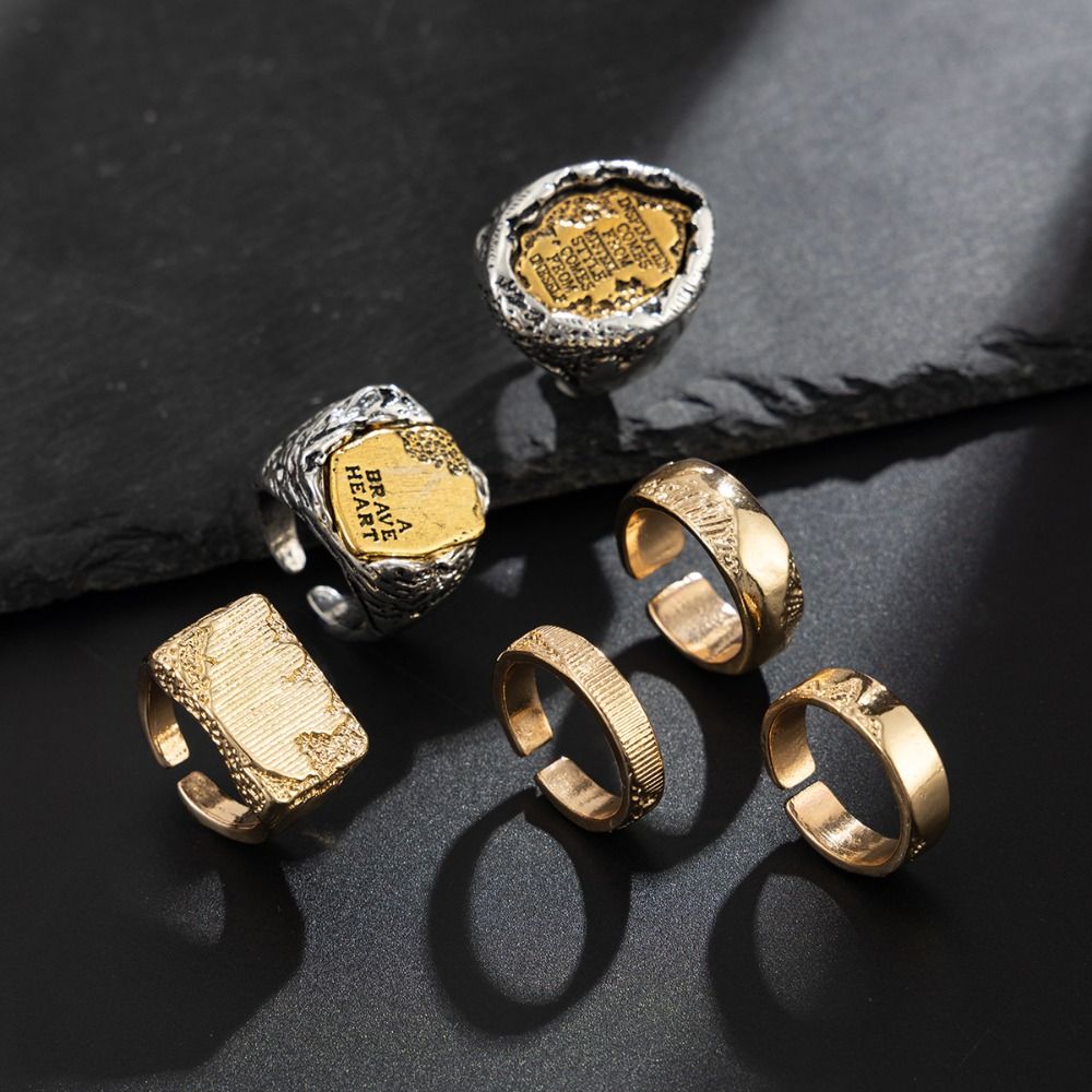 Set di anelli da dito, 6 pezzi - Vintage Punk Knuckle Rings Set recensione e prezzo