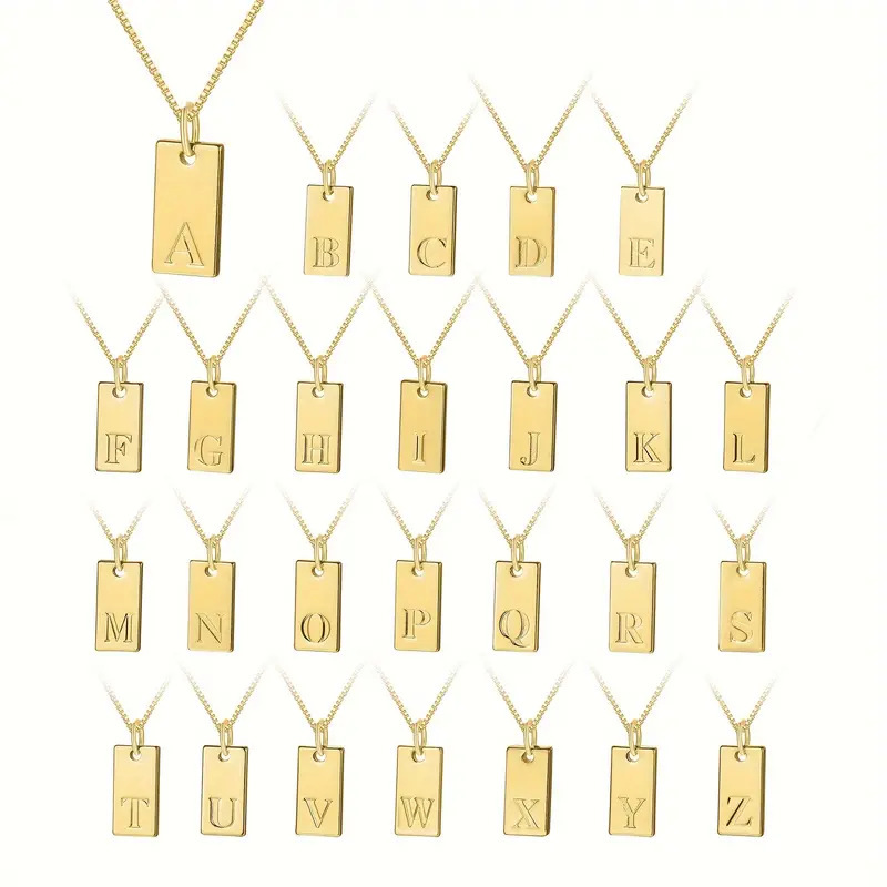 Collane con ciondolo targhetta - Initial Letter Necklace 18K Gold recensione e prezzo