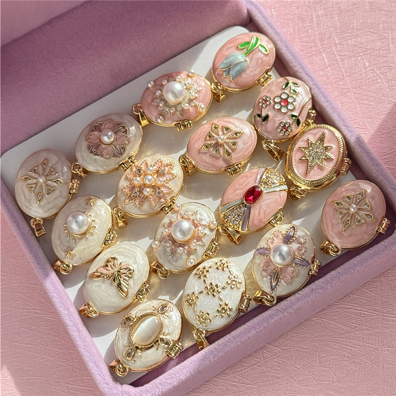 HangZhi Smalto Romantico Rosa  - Heart Locket Necklace Photo recensione e prezzo