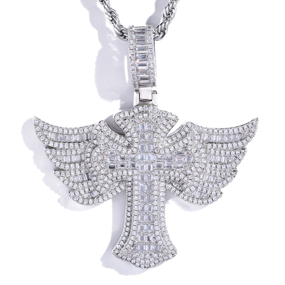Hip Hop Full Diamond placcato  - Cross Pendant Necklace Gold recensione e prezzo
