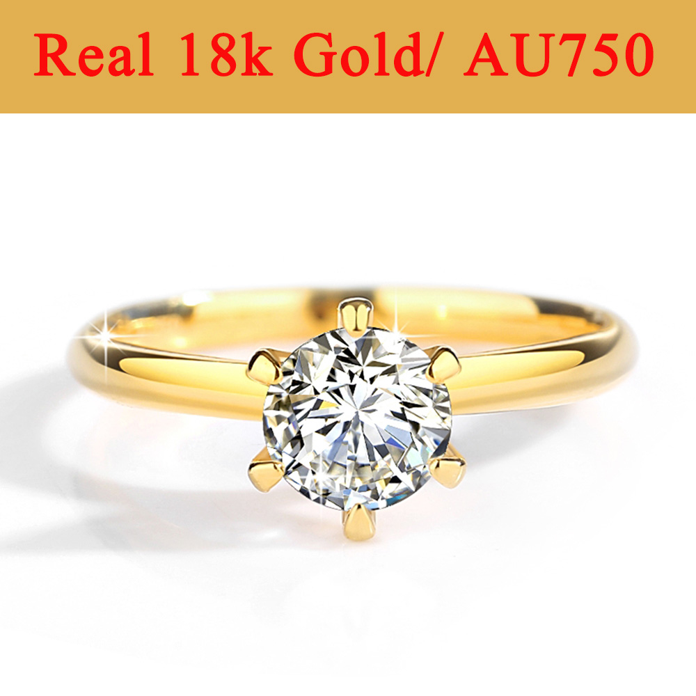 Anelli Moissanite in oro reale - Moissanite Engagement Ring 1 Carat recensione e prezzo